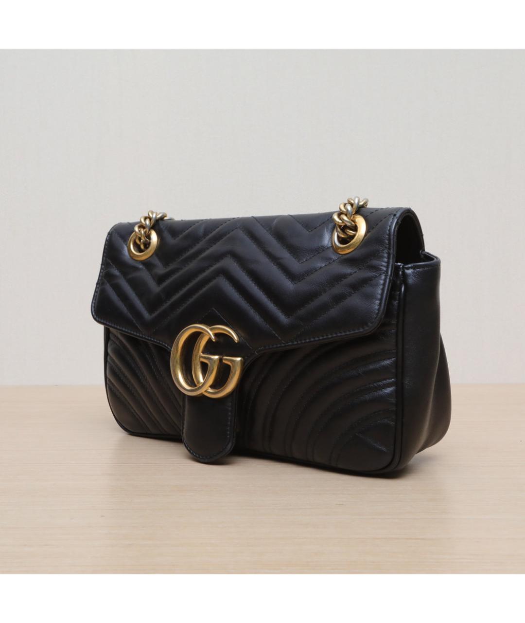 GUCCI Черная кожаная сумка через плечо, фото 4