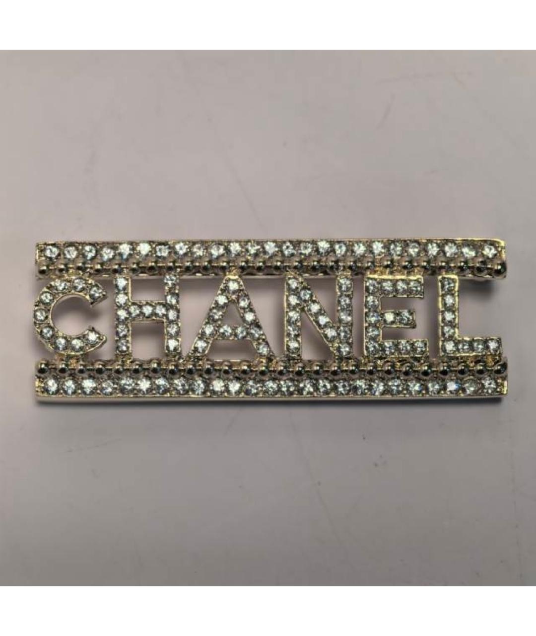 CHANEL Золотая металлическая булавка / брошь, фото 8