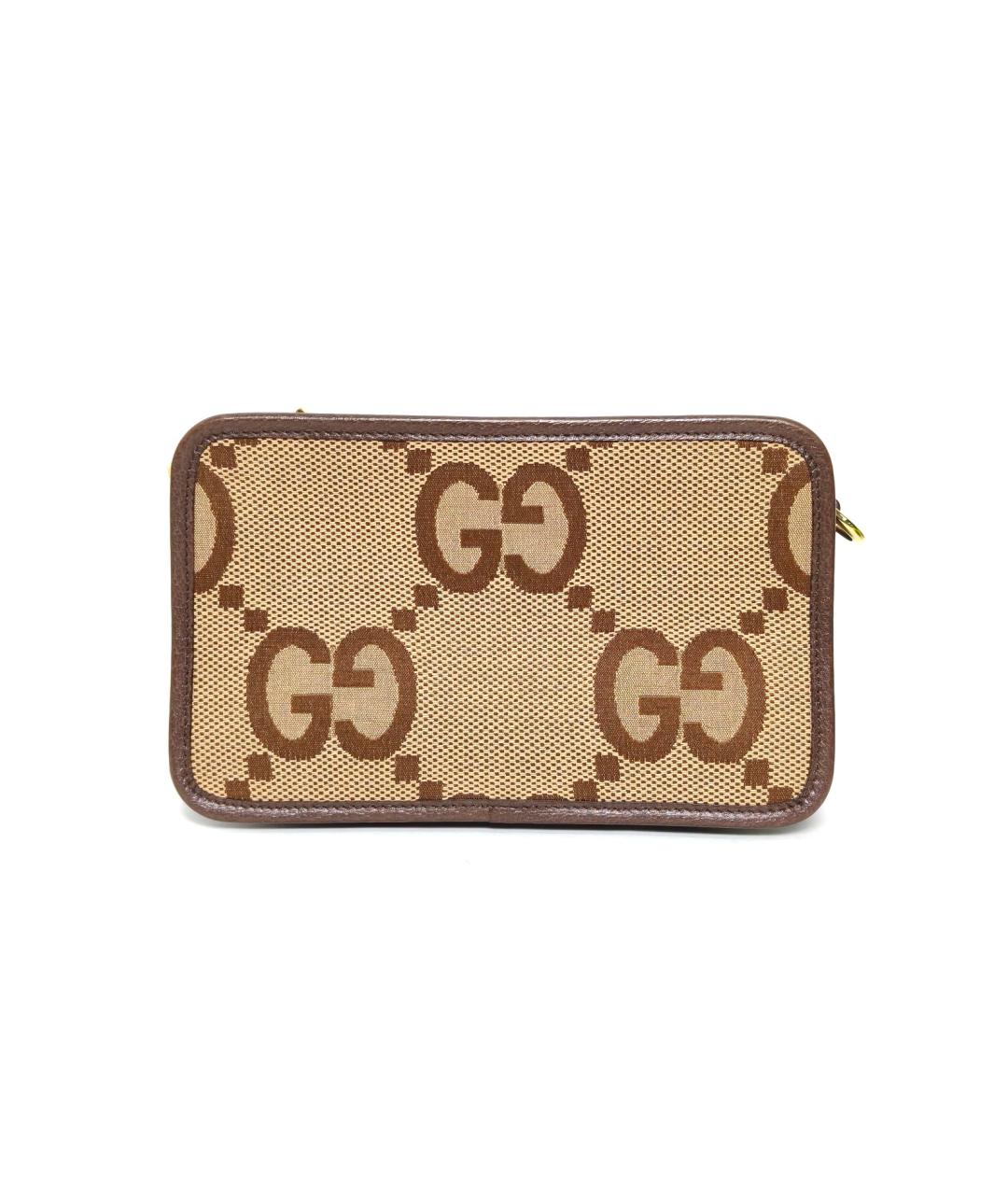 GUCCI Коричневая тканевая сумка через плечо, фото 4