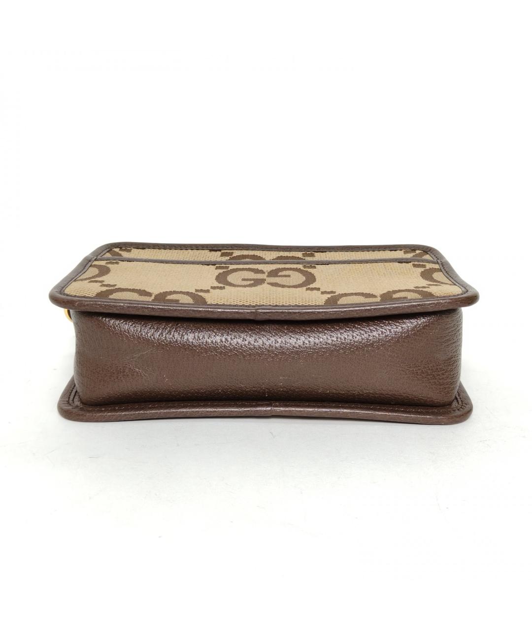 GUCCI Коричневая тканевая сумка через плечо, фото 6