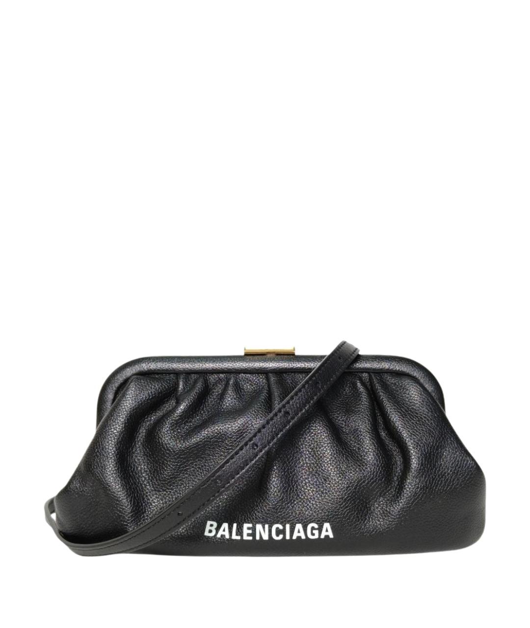BALENCIAGA Черная кожаная сумка через плечо, фото 1