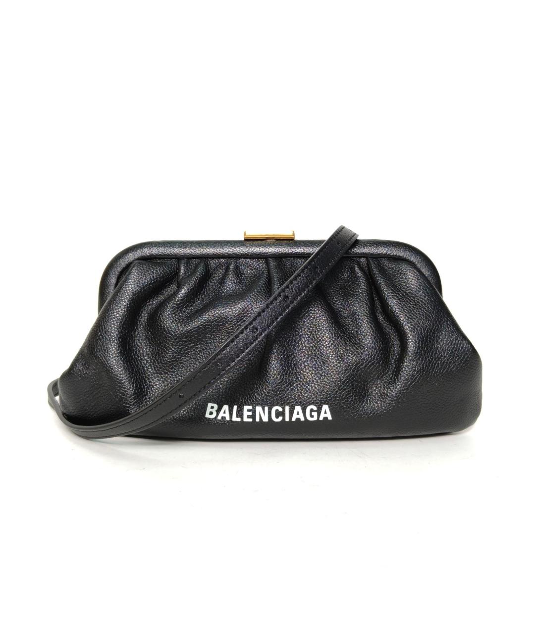 BALENCIAGA Черная кожаная сумка через плечо, фото 2