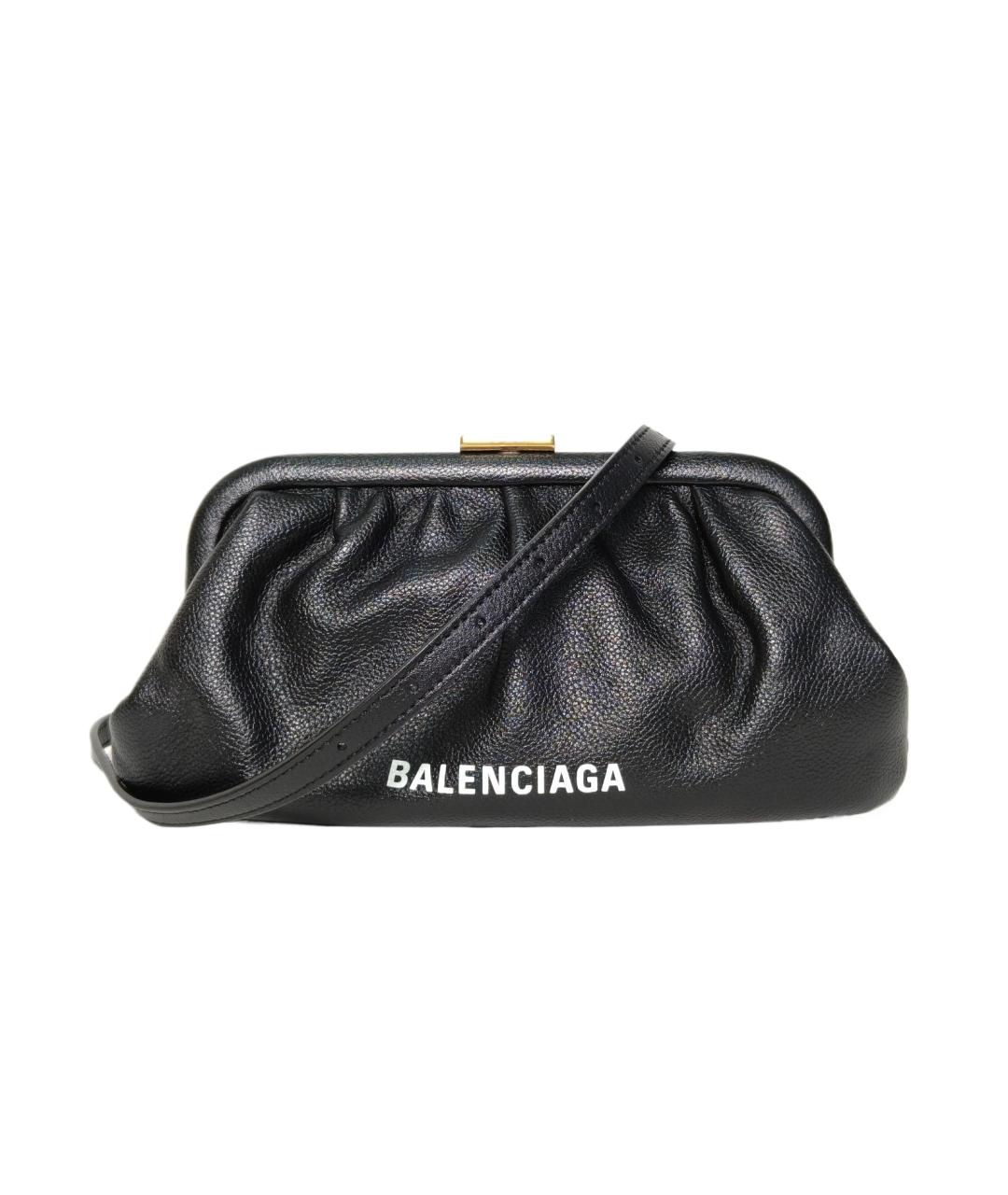 BALENCIAGA Черная кожаная сумка через плечо, фото 10