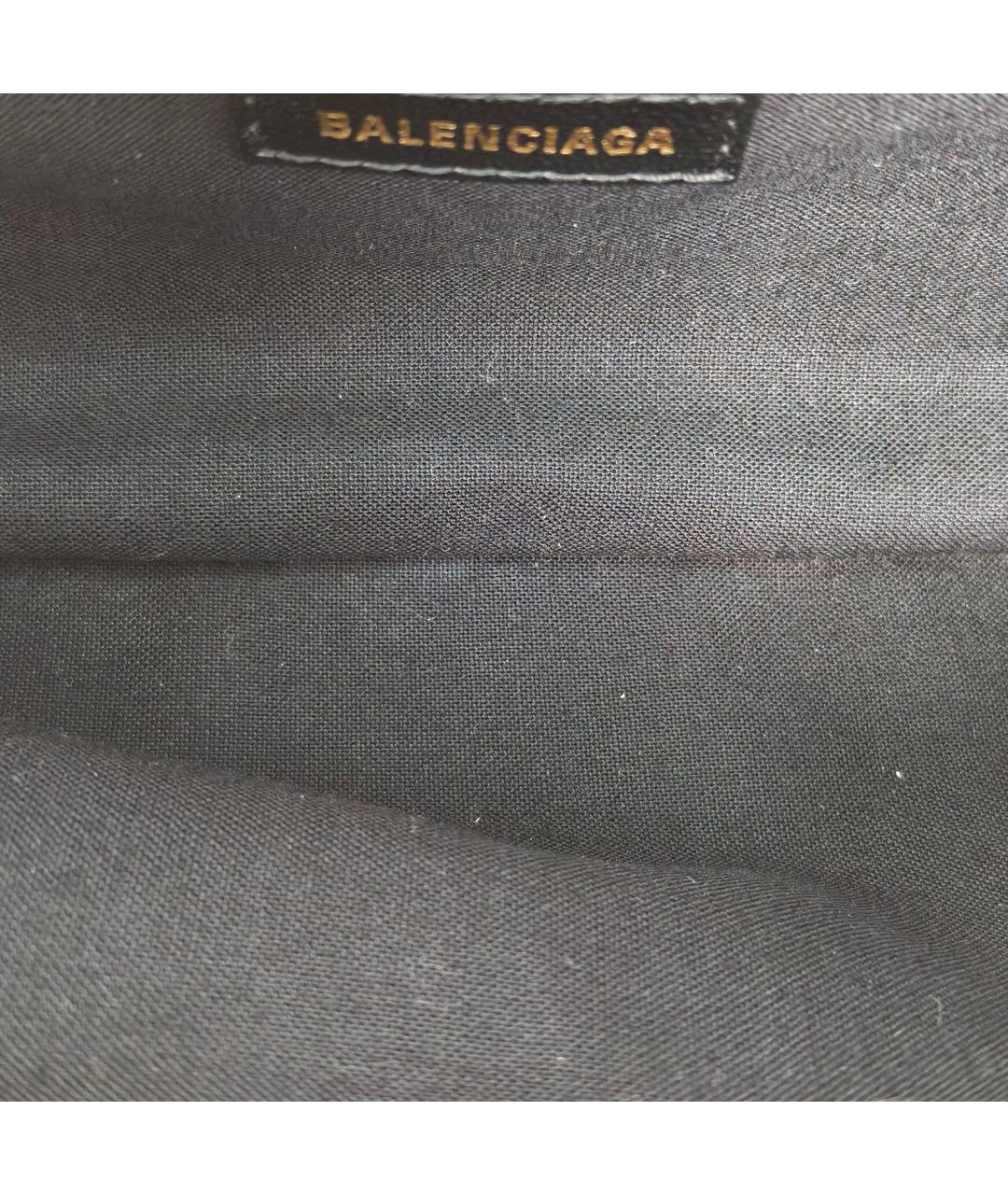 BALENCIAGA Черная кожаная сумка через плечо, фото 8