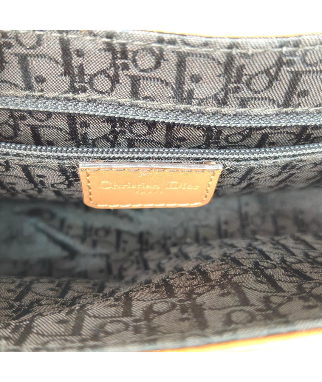 CHRISTIAN DIOR Коричневая кожаная сумка через плечо, фото 8