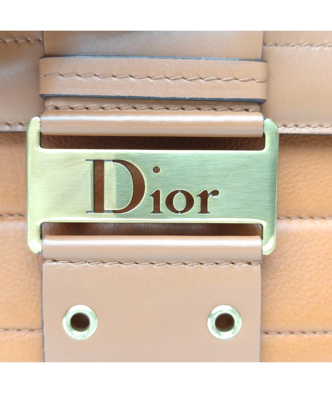 CHRISTIAN DIOR Коричневая кожаная сумка через плечо, фото 7