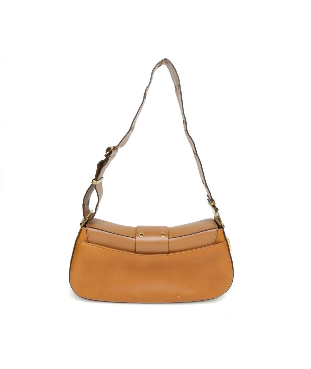 CHRISTIAN DIOR Коричневая кожаная сумка через плечо, фото 4