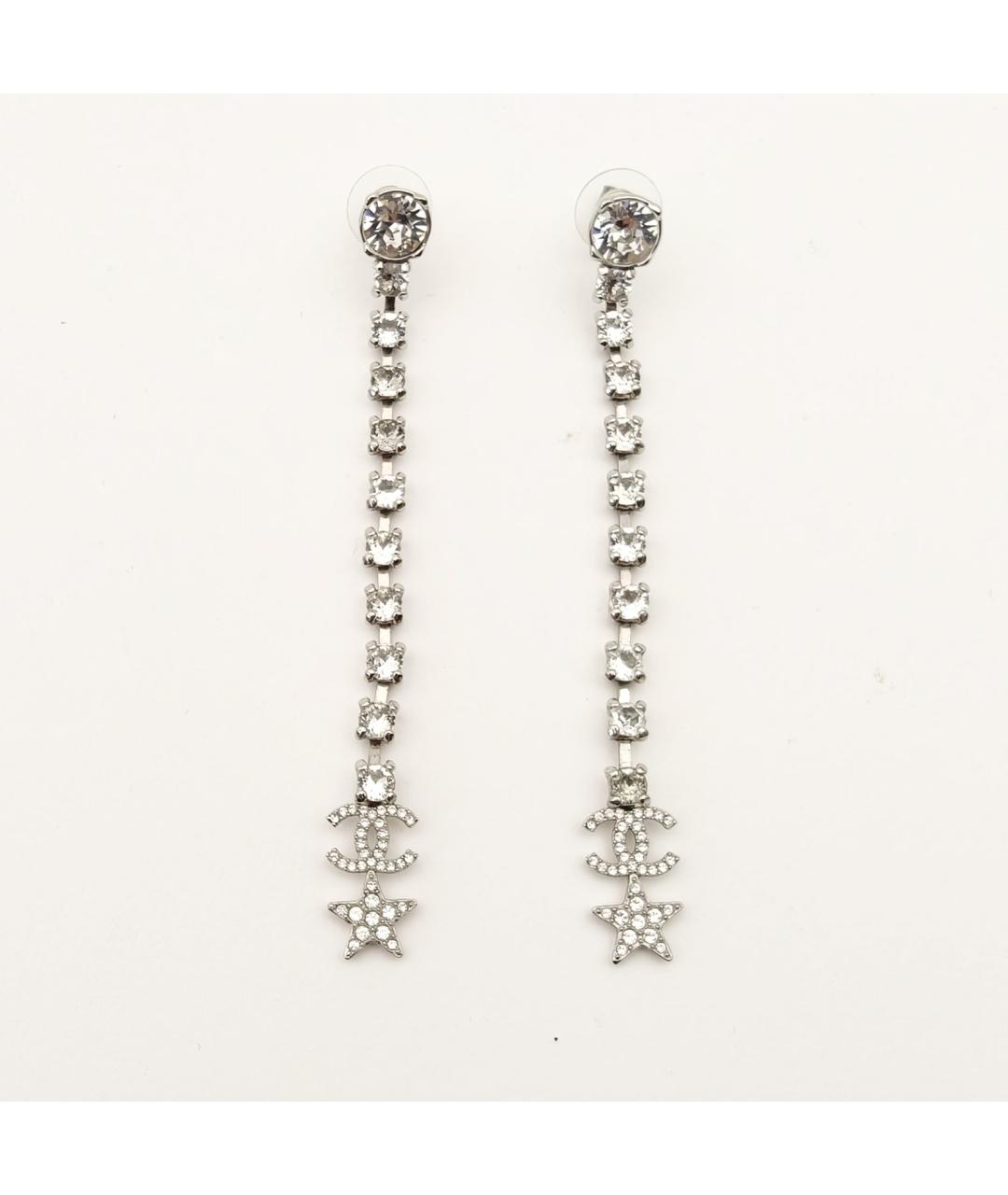 CHANEL Серебряные металлические серьги, фото 2