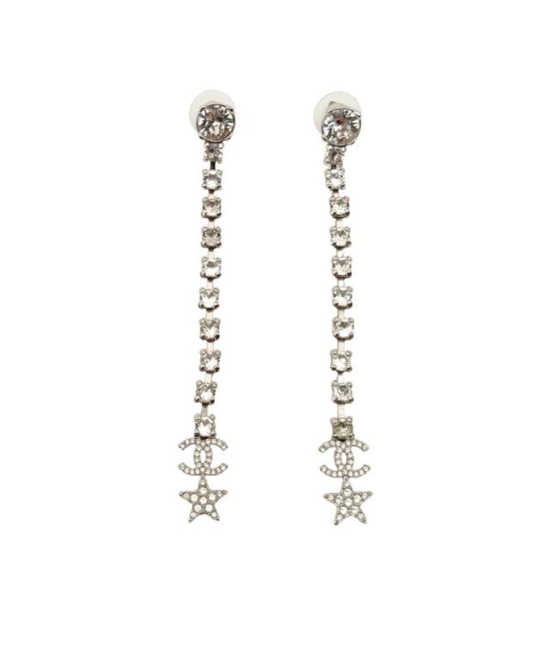 CHANEL Серебряные металлические серьги, фото 1