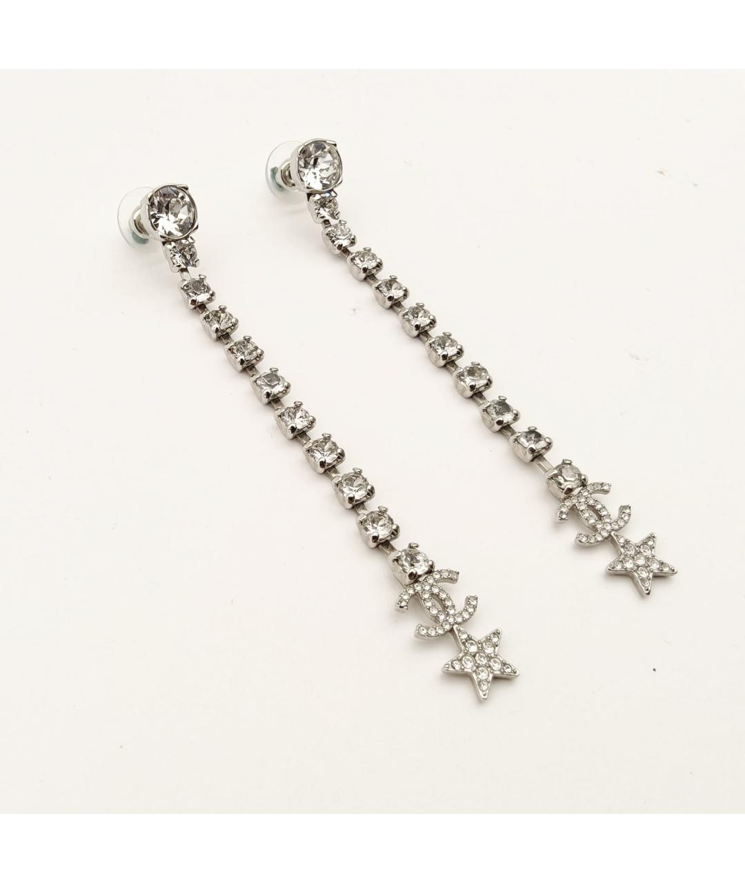 CHANEL Серебряные металлические серьги, фото 3