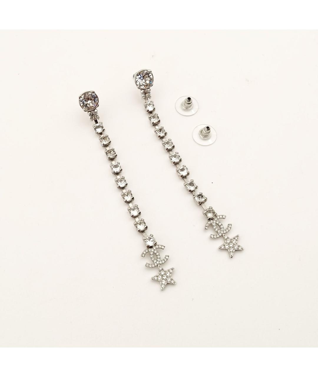 CHANEL Серебряные металлические серьги, фото 5