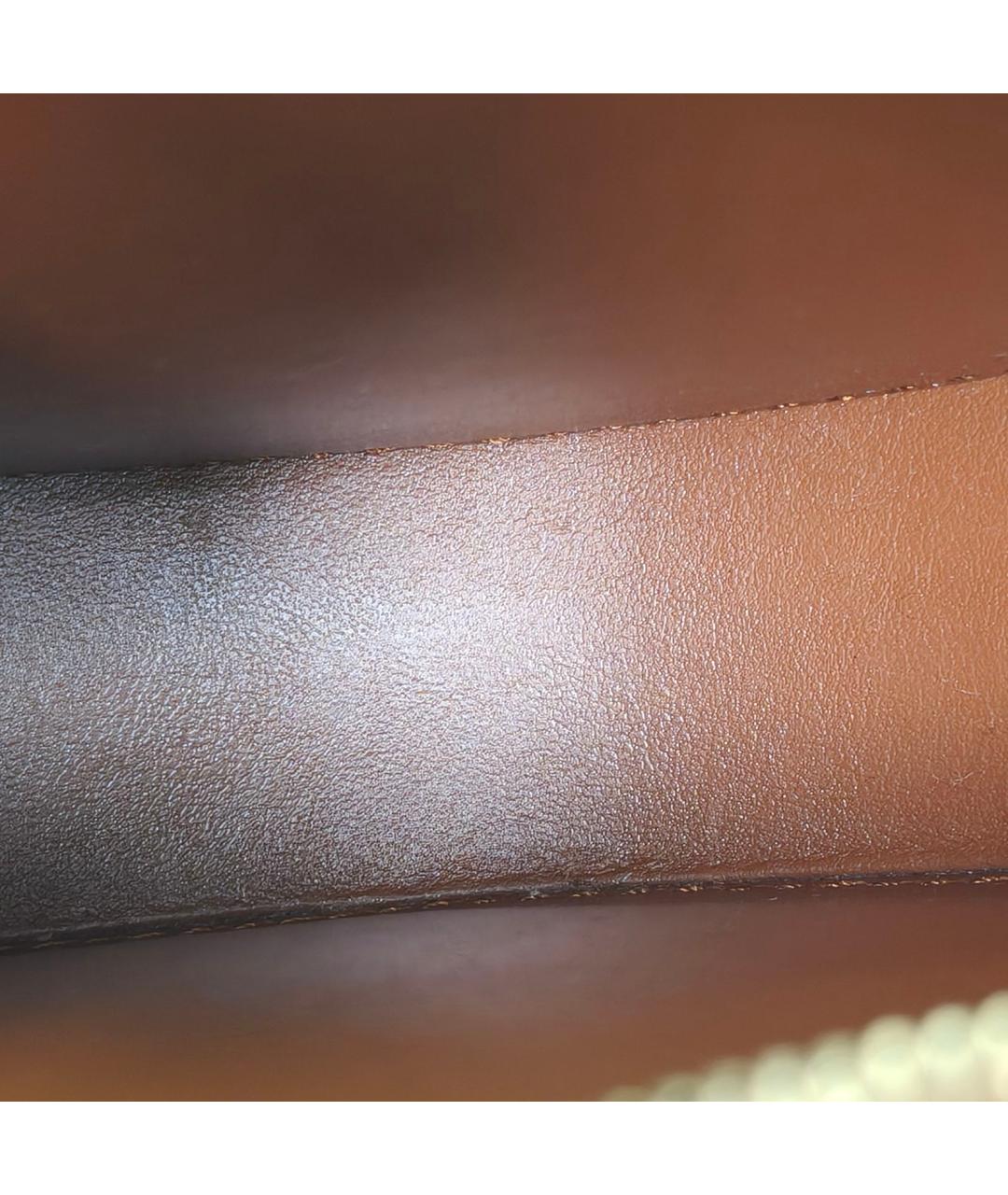 CELINE Коричневая кожаная сумка через плечо, фото 7