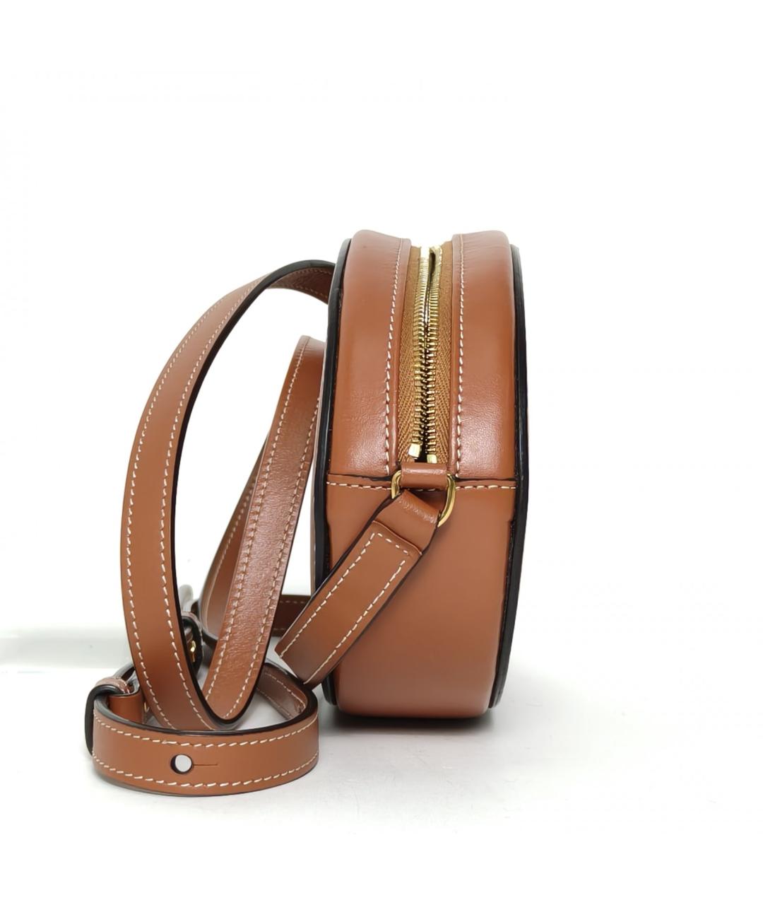 CELINE Коричневая кожаная сумка через плечо, фото 3