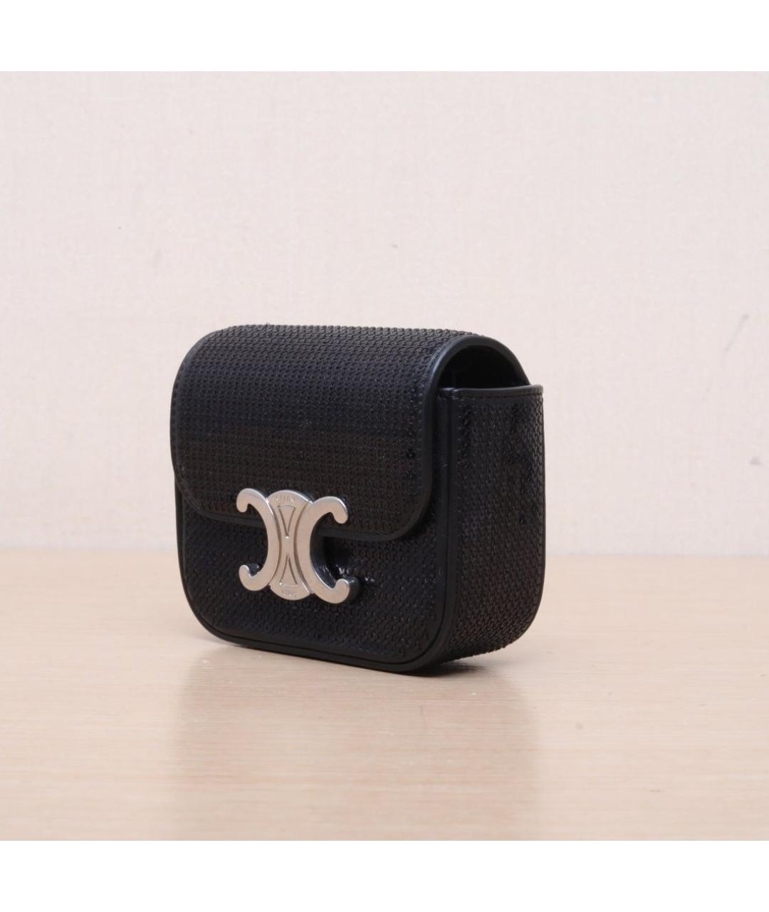 CELINE Черная кожаная сумка через плечо, фото 4