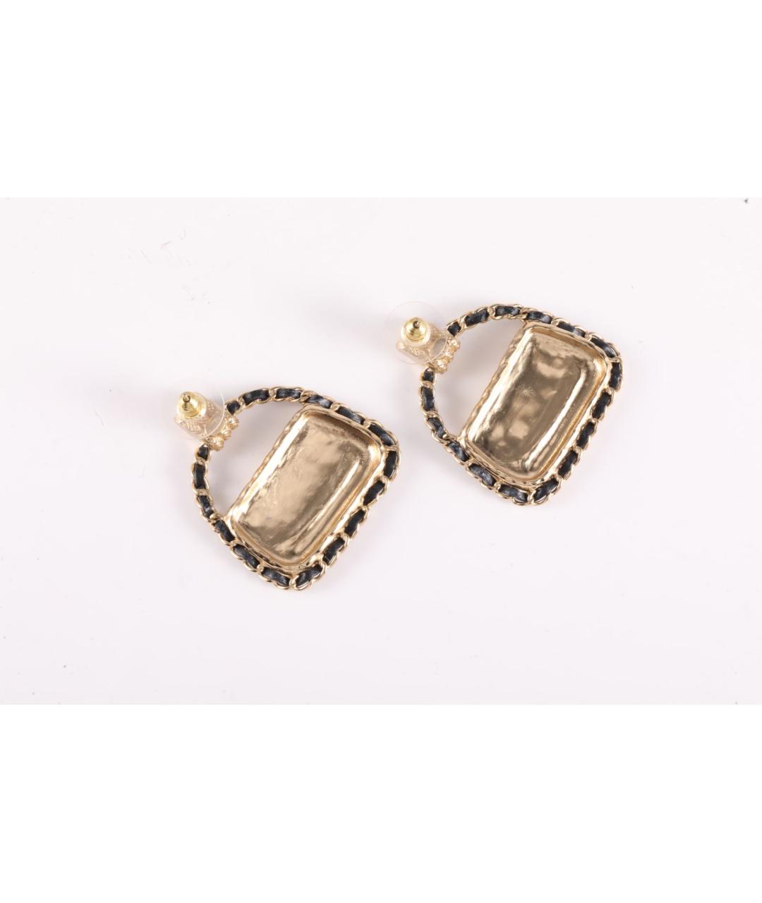 CHANEL Золотые металлические серьги, фото 5