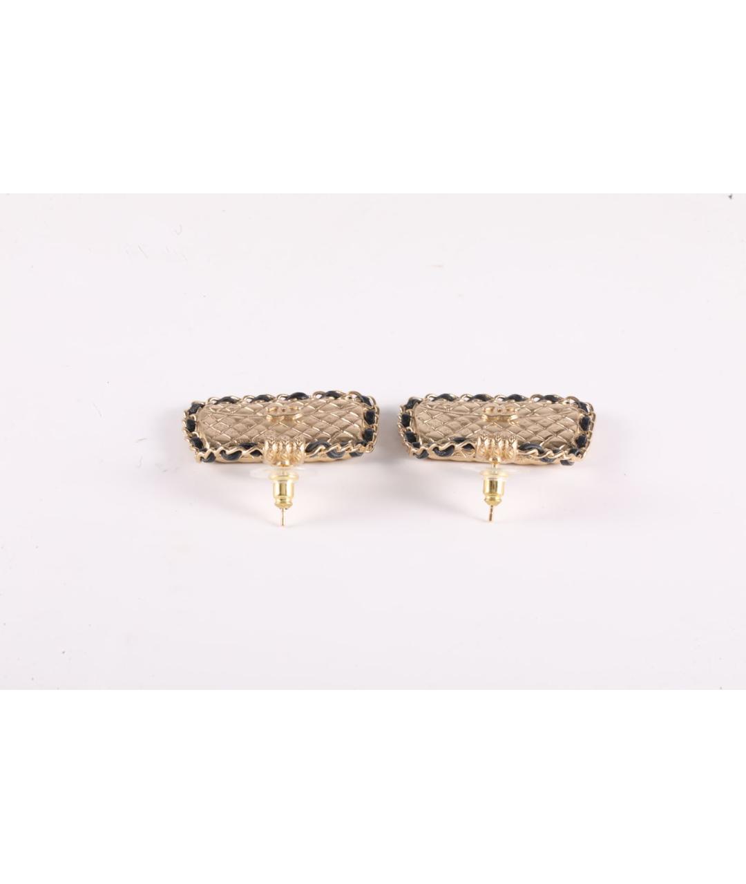 CHANEL Золотые металлические серьги, фото 3