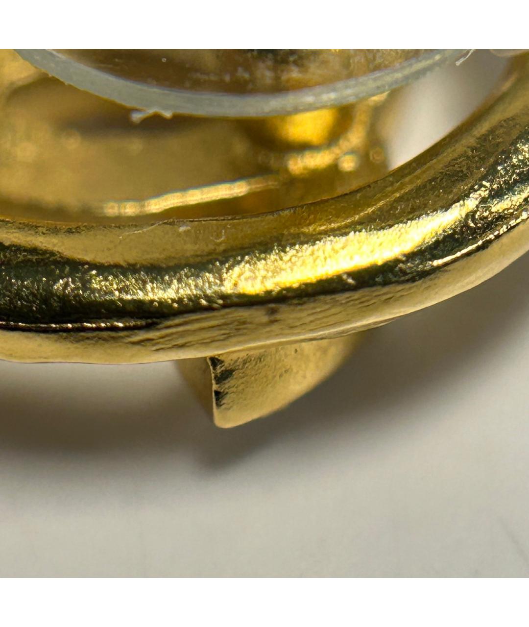 CHANEL Золотые металлические серьги, фото 8