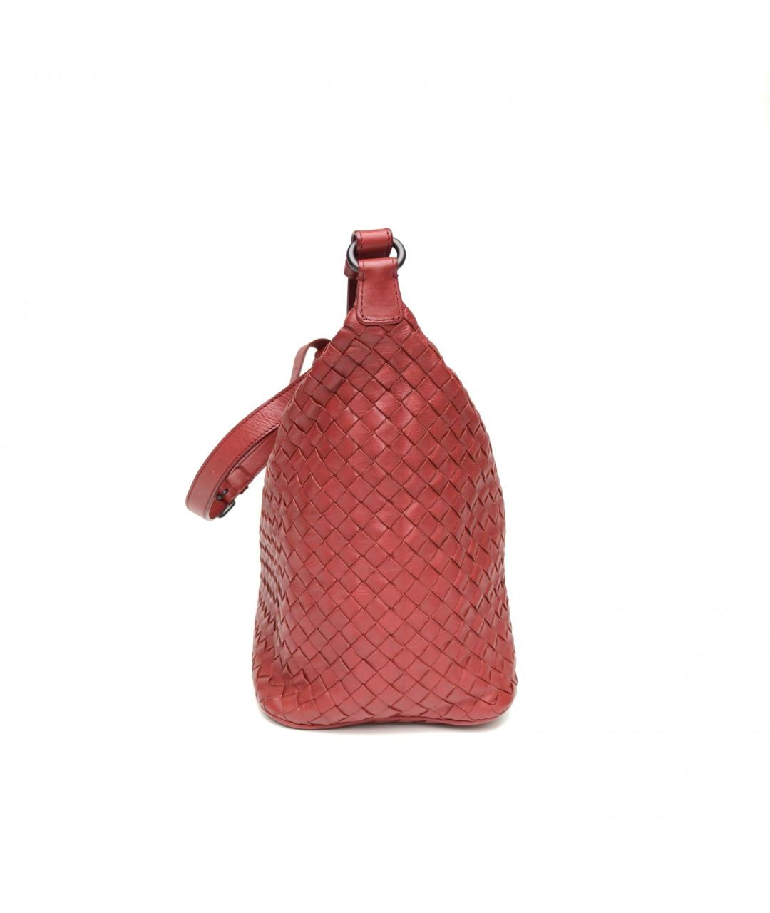 BOTTEGA VENETA Красная кожаная сумка через плечо, фото 3
