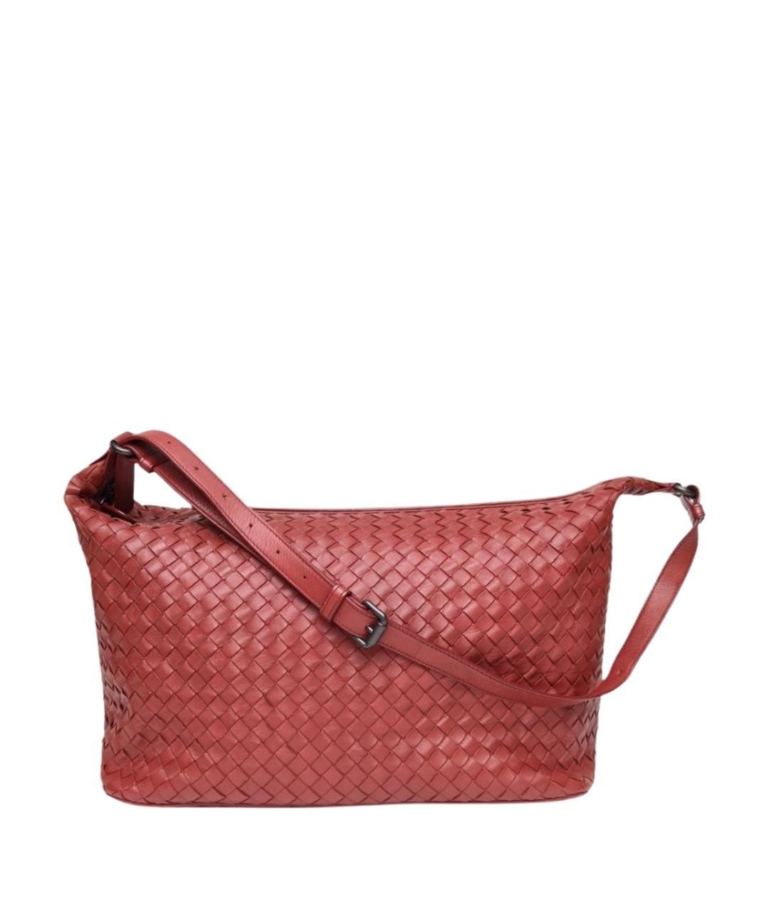 BOTTEGA VENETA Красная кожаная сумка через плечо, фото 1