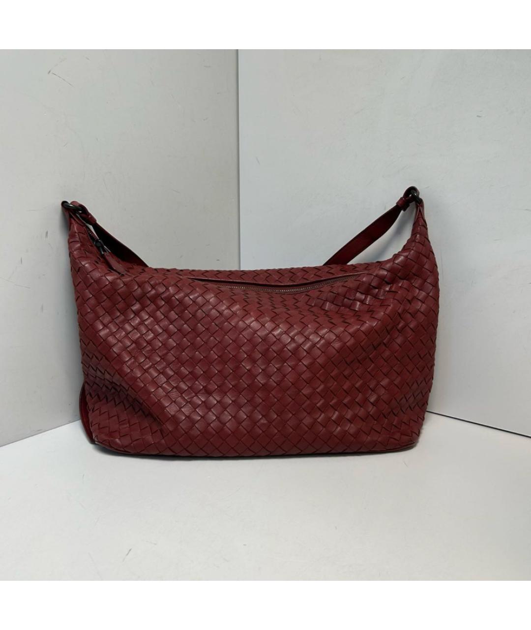 BOTTEGA VENETA Красная кожаная сумка через плечо, фото 8