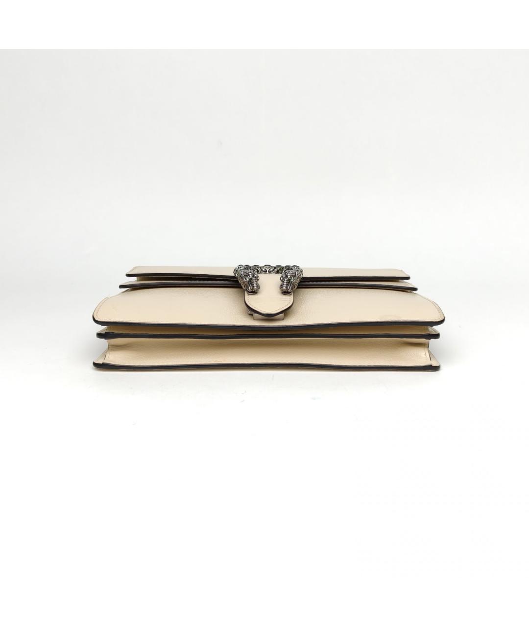 GUCCI Бежевая кожаная сумка через плечо, фото 6