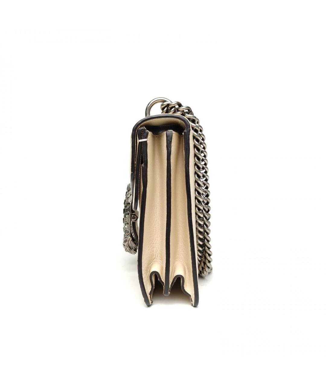 GUCCI Бежевая кожаная сумка через плечо, фото 3