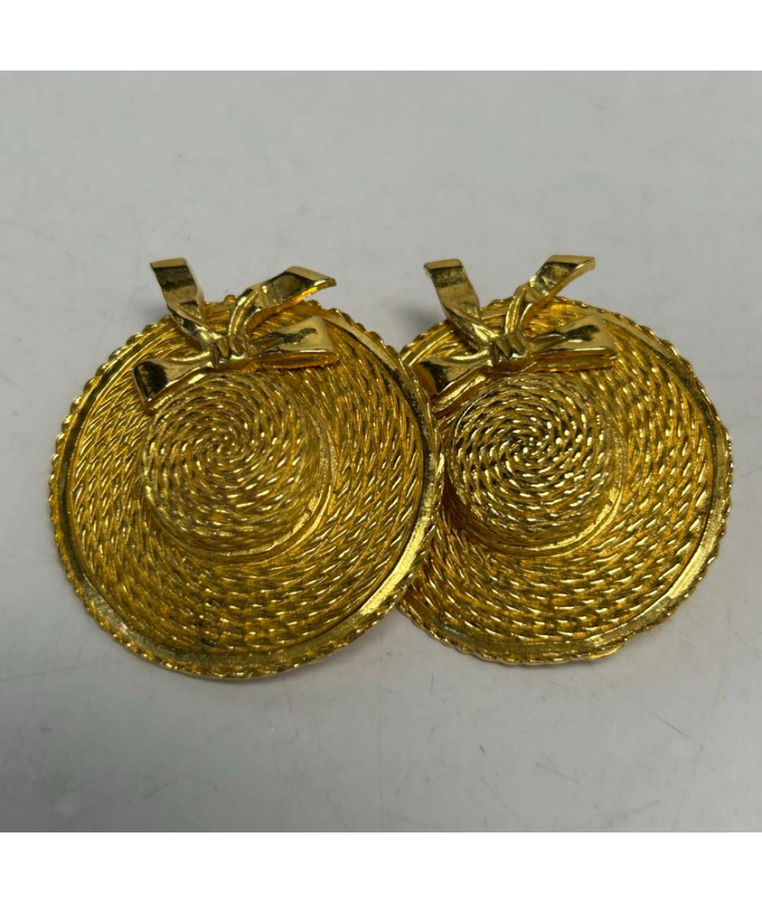 CHANEL Золотые металлические клипсы, фото 5