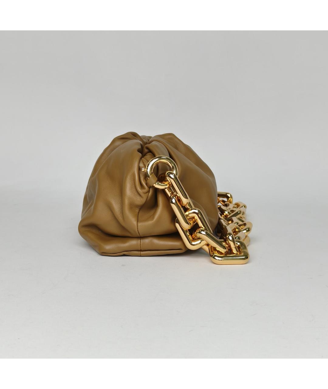 BOTTEGA VENETA Коричневая кожаная сумка через плечо, фото 3