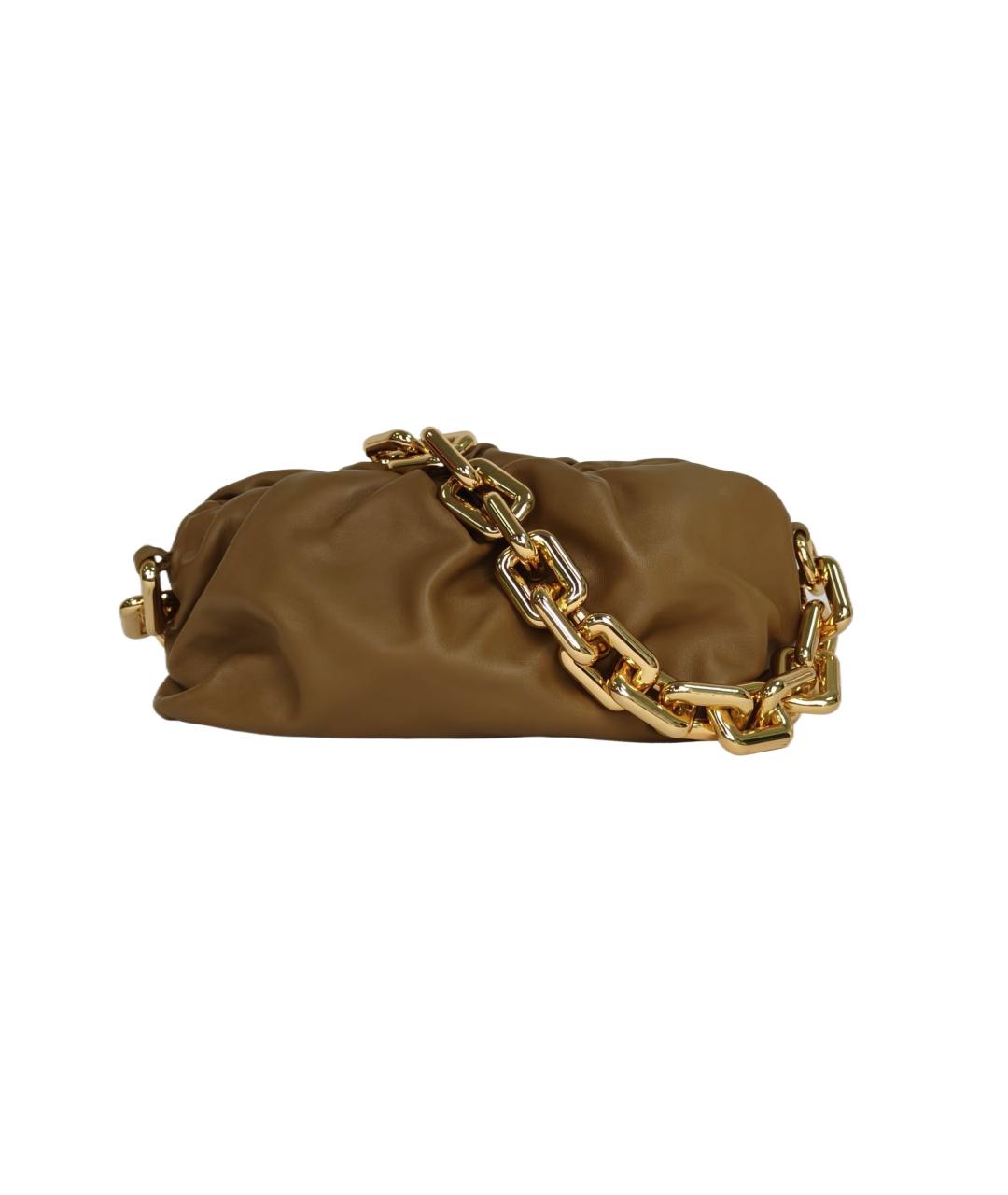 BOTTEGA VENETA Коричневая кожаная сумка через плечо, фото 10