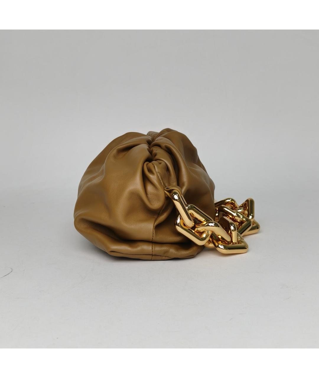 BOTTEGA VENETA Коричневая кожаная сумка через плечо, фото 5