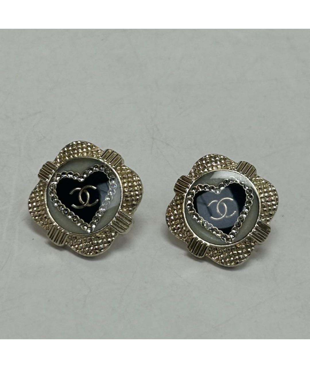 CHANEL Золотые металлические серьги, фото 7