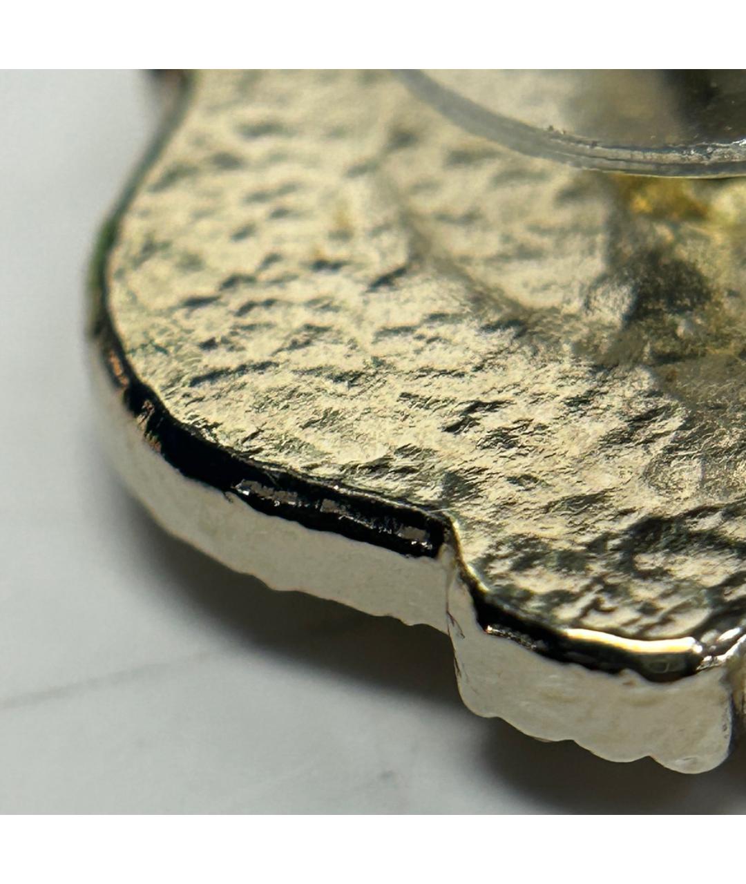 CHANEL Золотые металлические серьги, фото 9