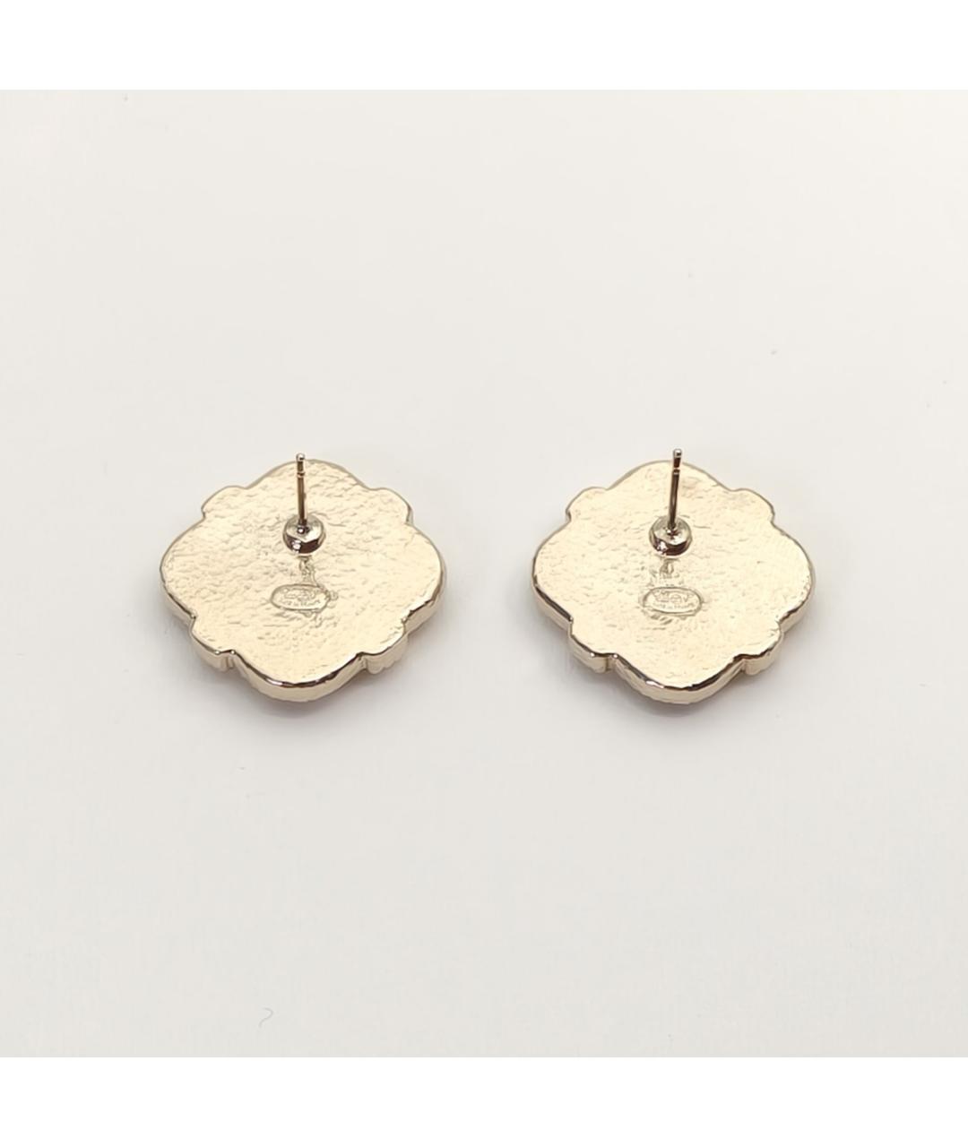 CHANEL Золотые металлические серьги, фото 4