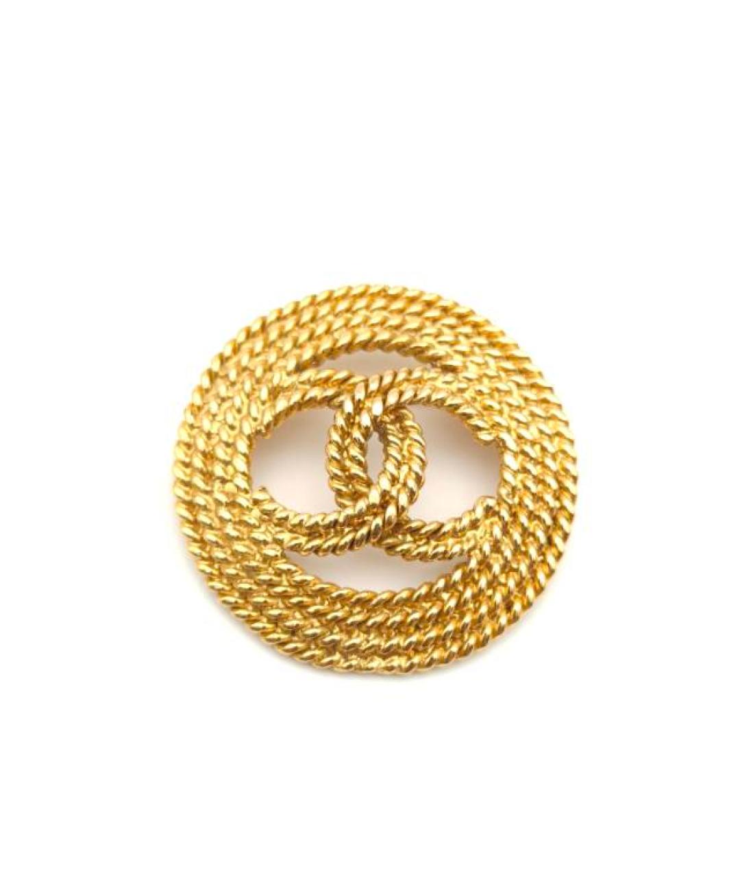 CHANEL Золотая металлическая булавка / брошь, фото 1