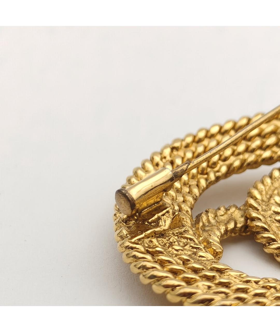 CHANEL Золотая металлическая булавка / брошь, фото 4