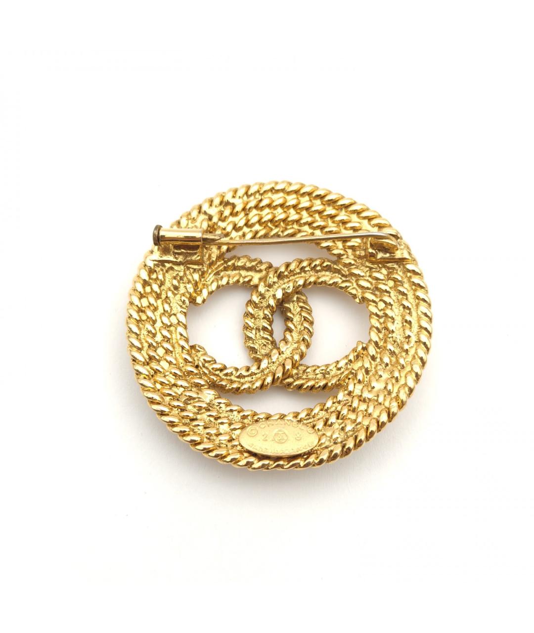 CHANEL Золотая металлическая булавка / брошь, фото 3