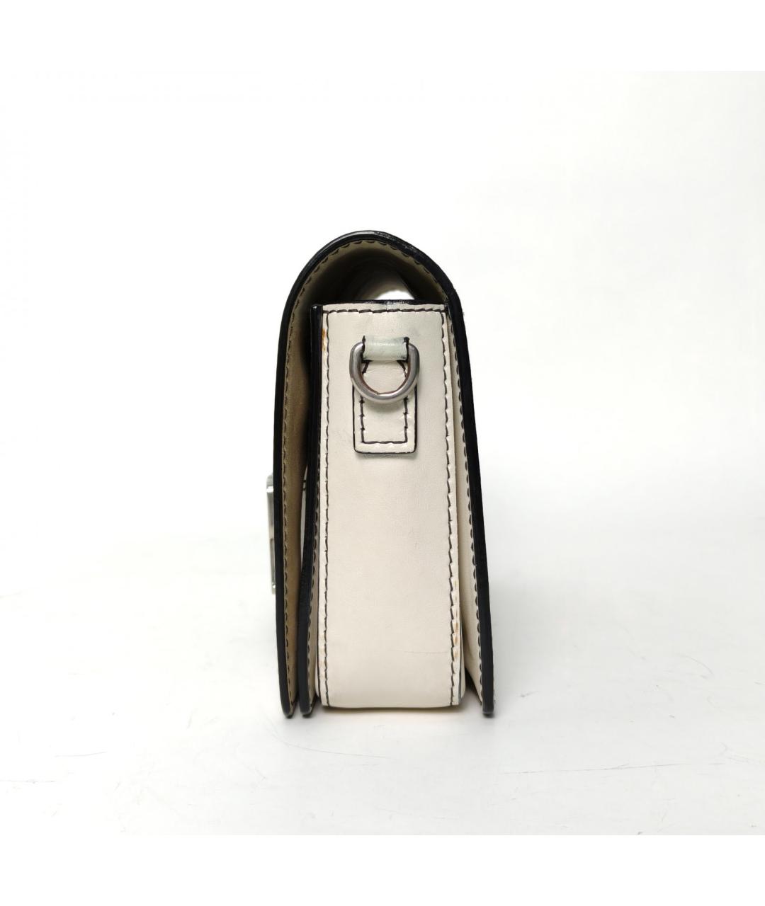 CHRISTIAN DIOR Белая кожаная сумка через плечо, фото 5