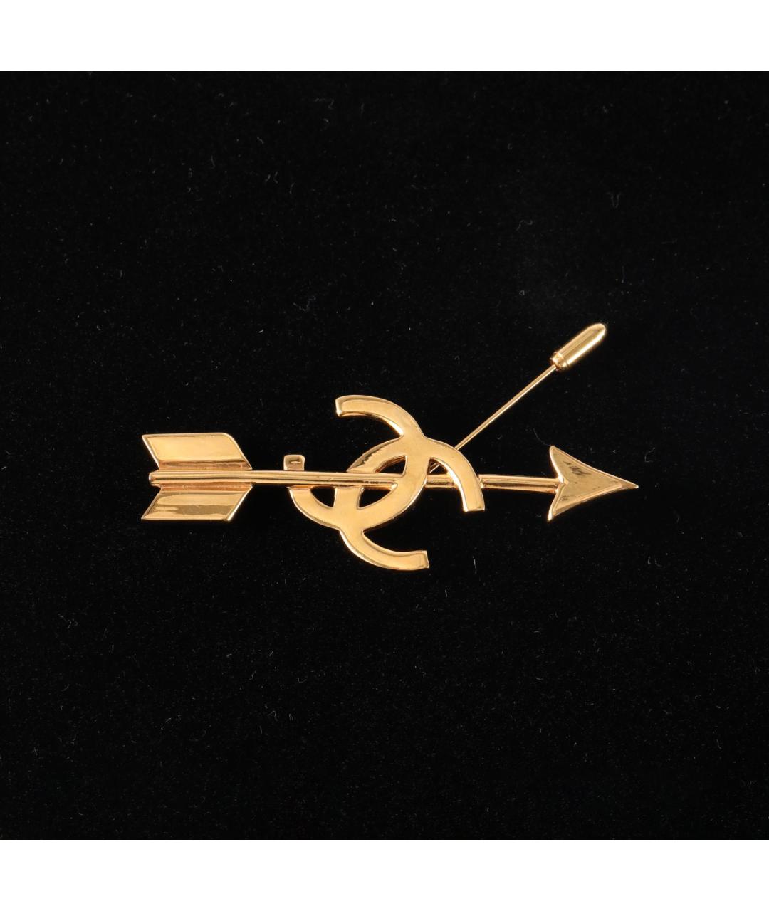 CHANEL Золотая металлическая булавка / брошь, фото 7