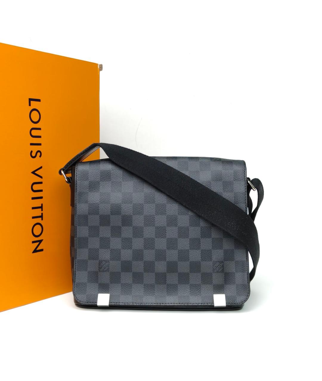 LOUIS VUITTON Антрацитовая сумка на плечо, фото 9