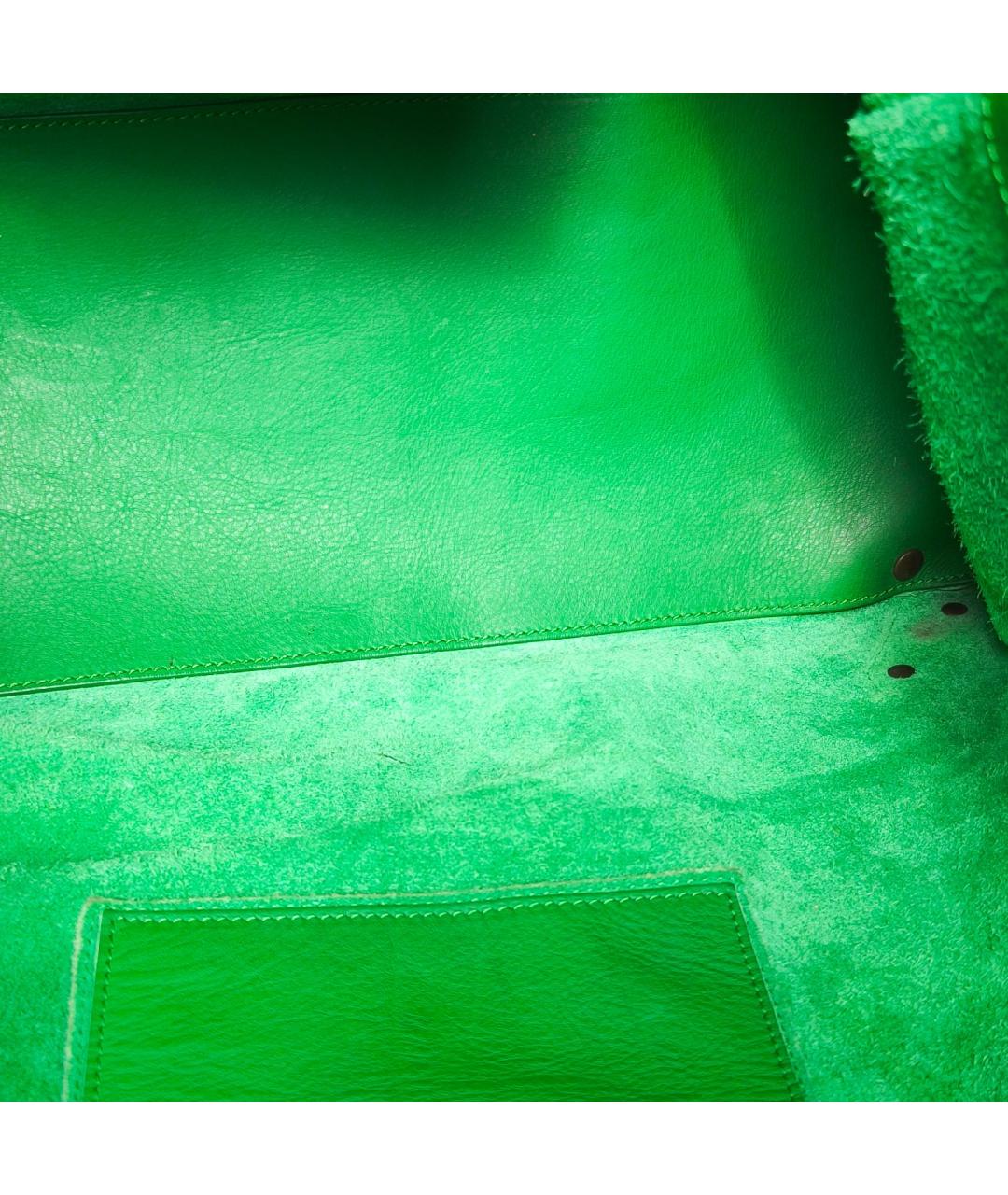 BALENCIAGA Зеленая кожаная сумка тоут, фото 6