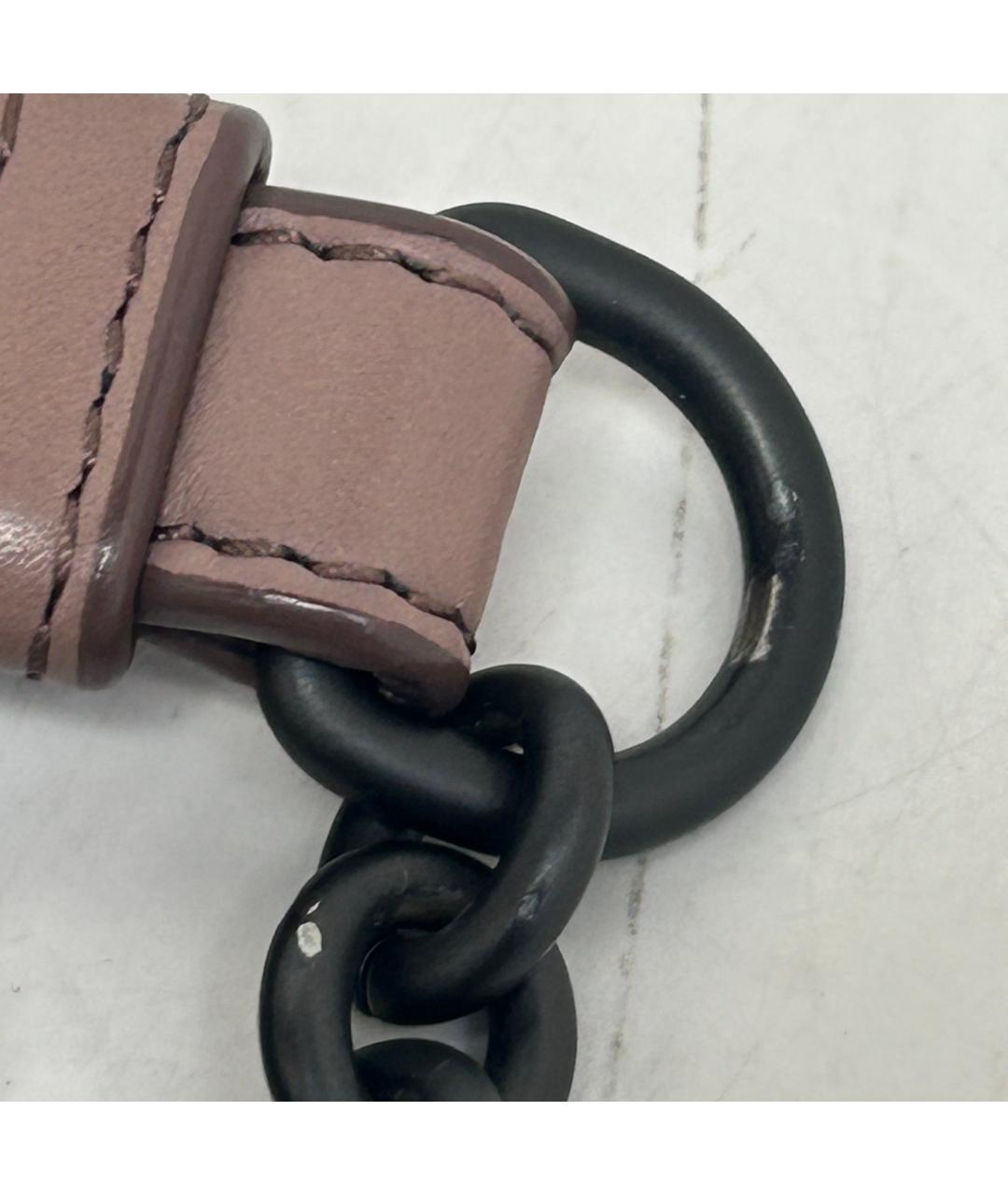 BOTTEGA VENETA Розовая кожаная сумка через плечо, фото 9