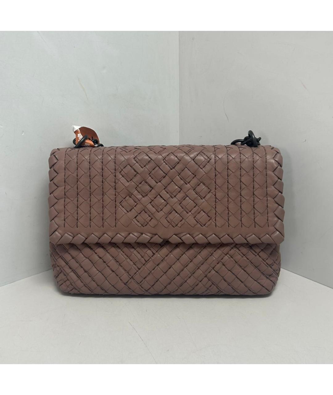 BOTTEGA VENETA Розовая кожаная сумка через плечо, фото 8