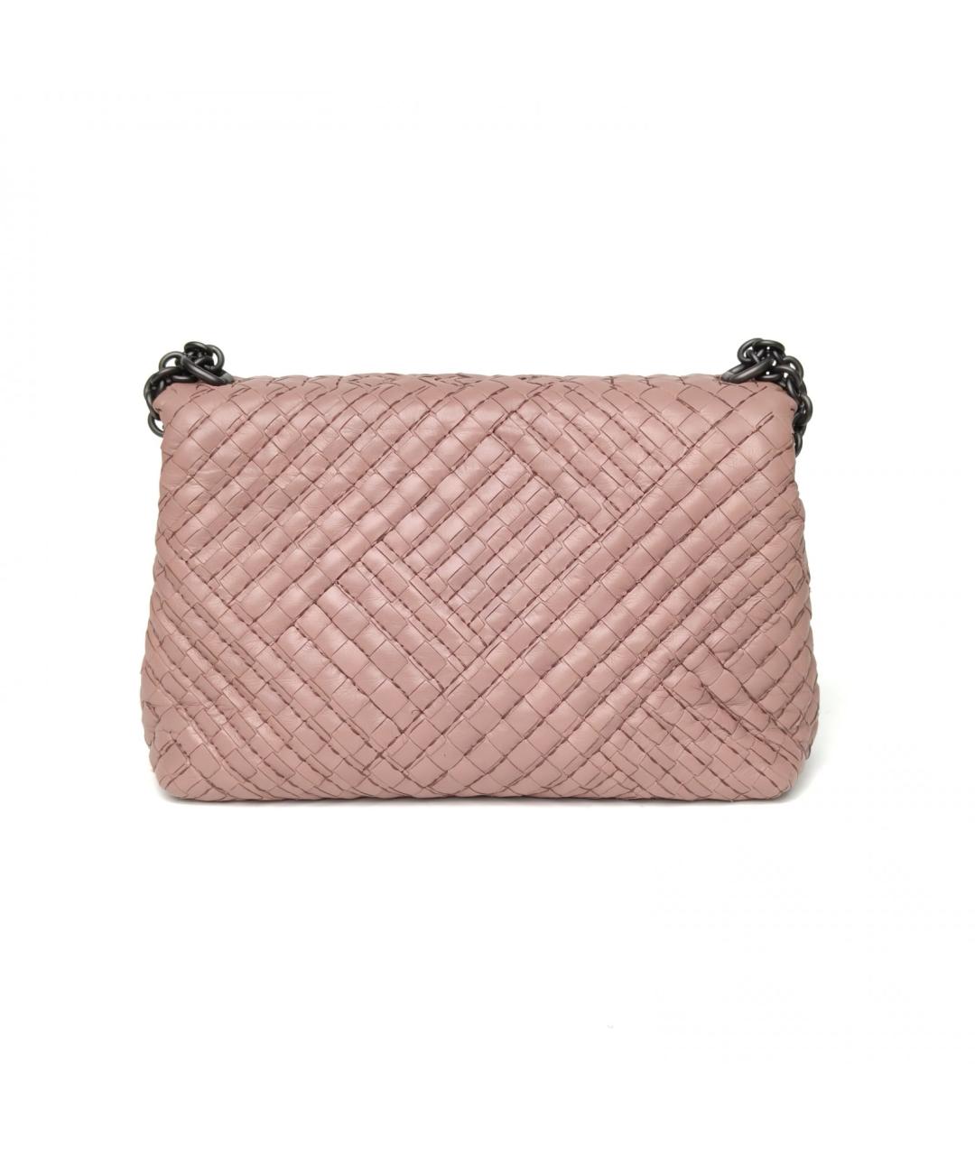 BOTTEGA VENETA Розовая кожаная сумка через плечо, фото 4