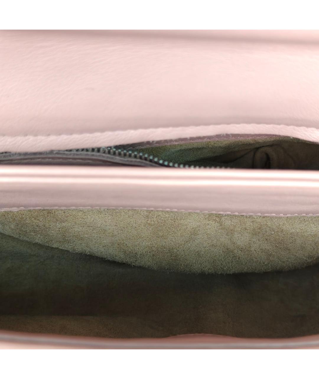 BOTTEGA VENETA Розовая кожаная сумка через плечо, фото 7