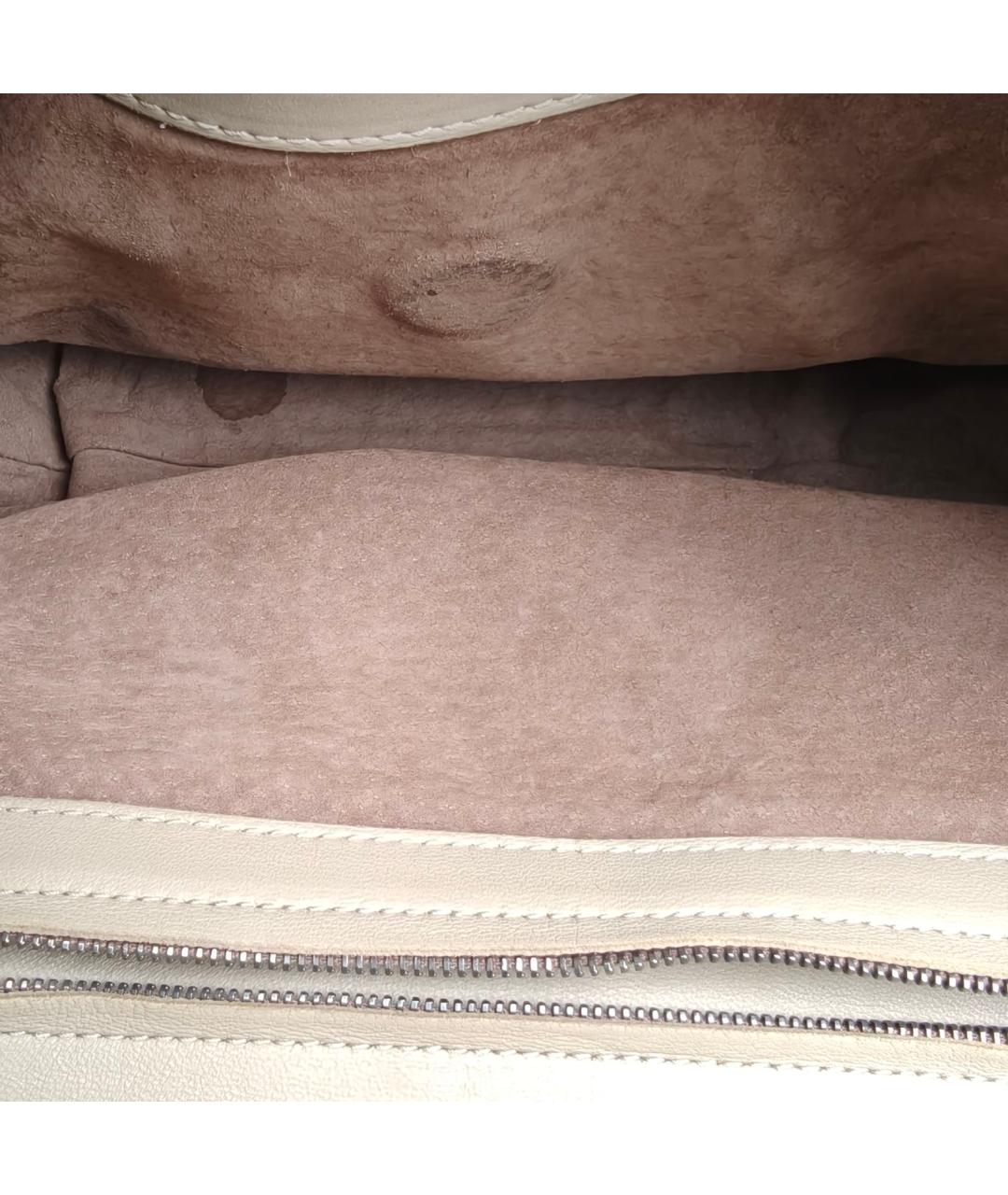 BOTTEGA VENETA Бежевая кожаная сумка через плечо, фото 7