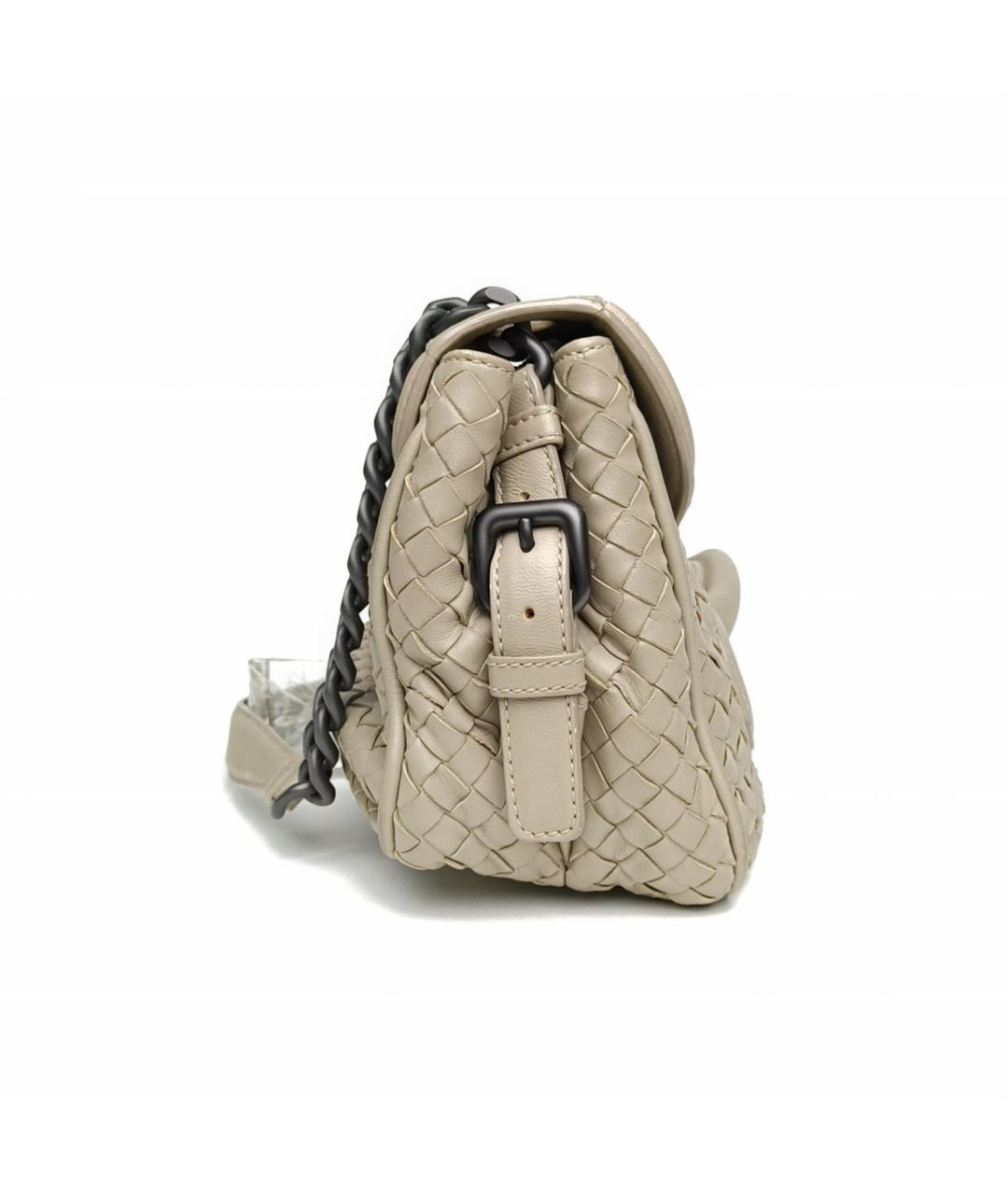 BOTTEGA VENETA Бежевая кожаная сумка через плечо, фото 5