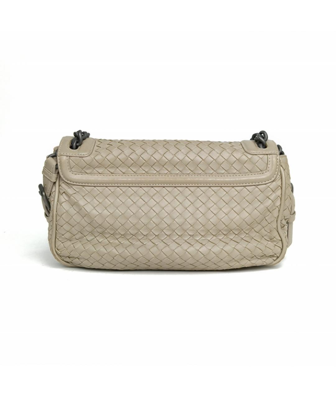 BOTTEGA VENETA Бежевая кожаная сумка через плечо, фото 4