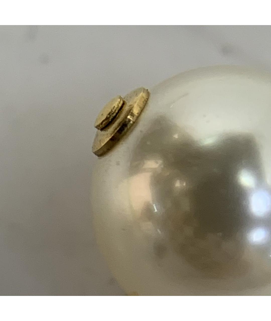 CHANEL Золотые металлические серьги, фото 9