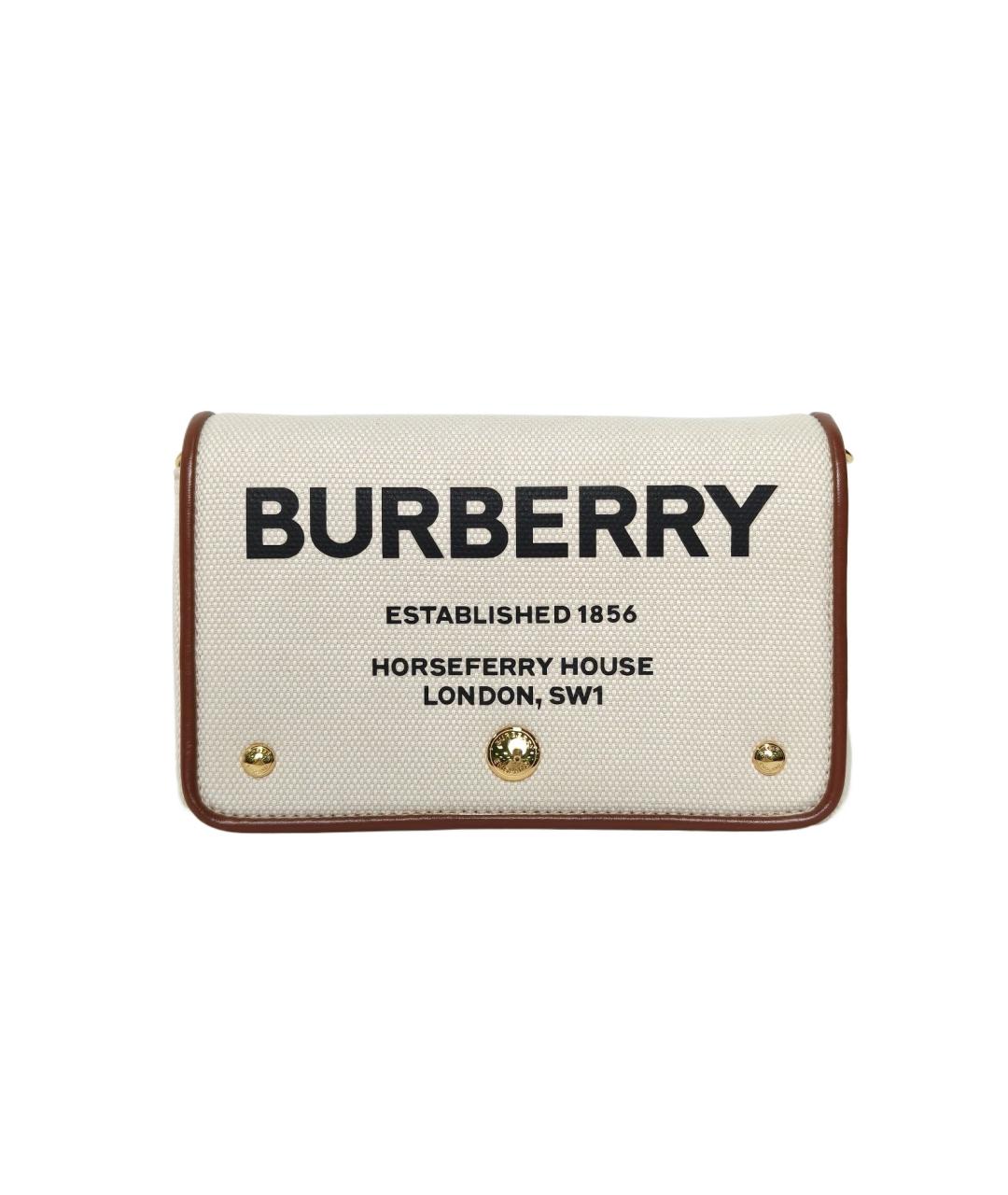 BURBERRY Бежевая тканевая сумка через плечо, фото 10