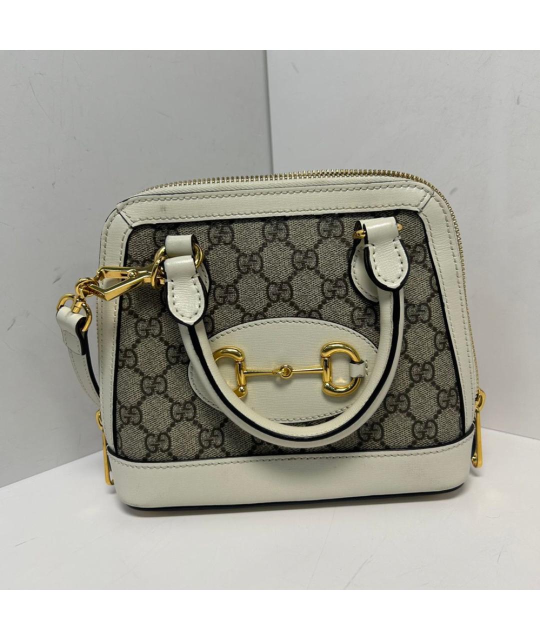 GUCCI Бежевая сумка с короткими ручками, фото 9